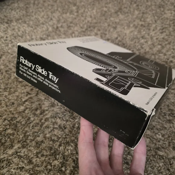 Black and White Rotary Slide Trays Lot Of 6 Old Film Slides Varrious Sizes